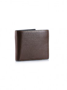 Luxusní pánská peněženka UnoUnoUno hnědá s jemnou povrchovou texturou s volným otevíráním